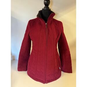 Gallery New York Women’s Jacket Size Medium Maroon/Red Classic Preppy Quilted